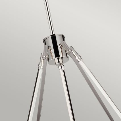 Quintiesse - Lustre em haste HARPER 5xE14/60W/230V Ø 77,5 cm cromo brilhante/vidro fumado