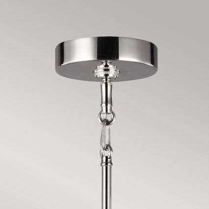 Quintiesse - Lustre em haste HARPER 7xE14/60W/230V Ø 81,3 cm cromado brilhante/fumê