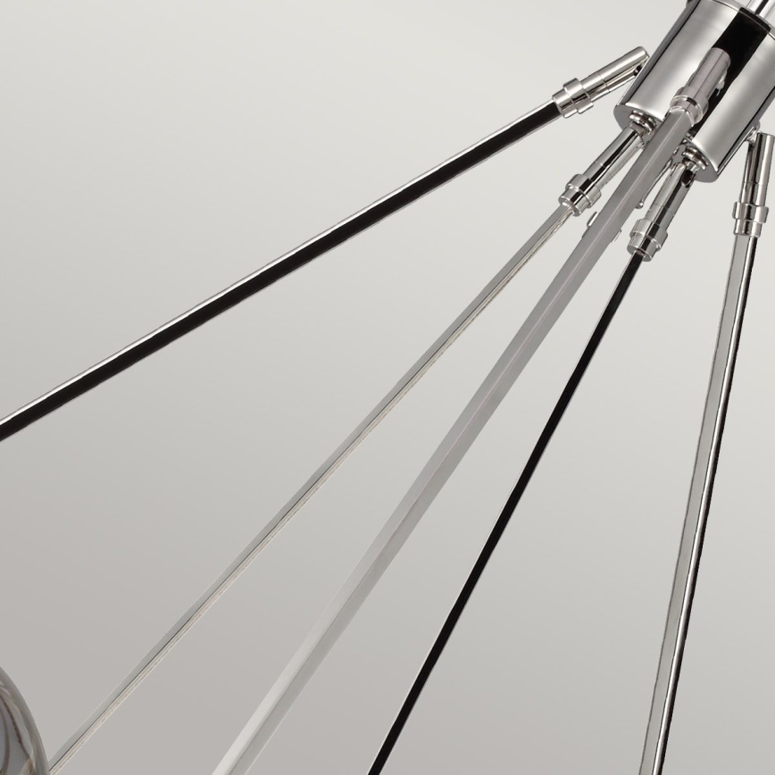 Quintiesse - Lustre em haste HARPER 7xE14/60W/230V Ø 81,3 cm cromado brilhante/fumê