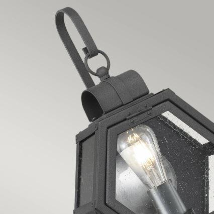 Quintiesse - Aplique de parede para exterior HEATH S 1xE27/60W/230V IP44 preto