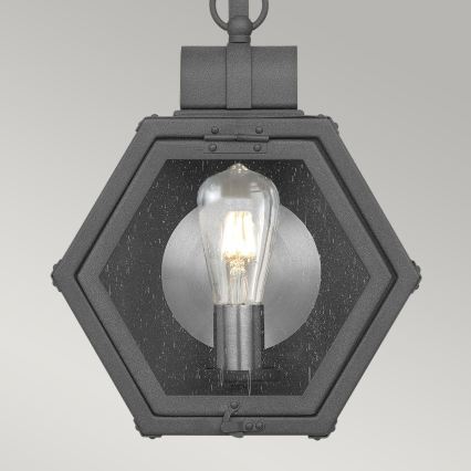 Quintiesse - Aplique de parede para exterior HEATH S 1xE27/60W/230V IP44 preto