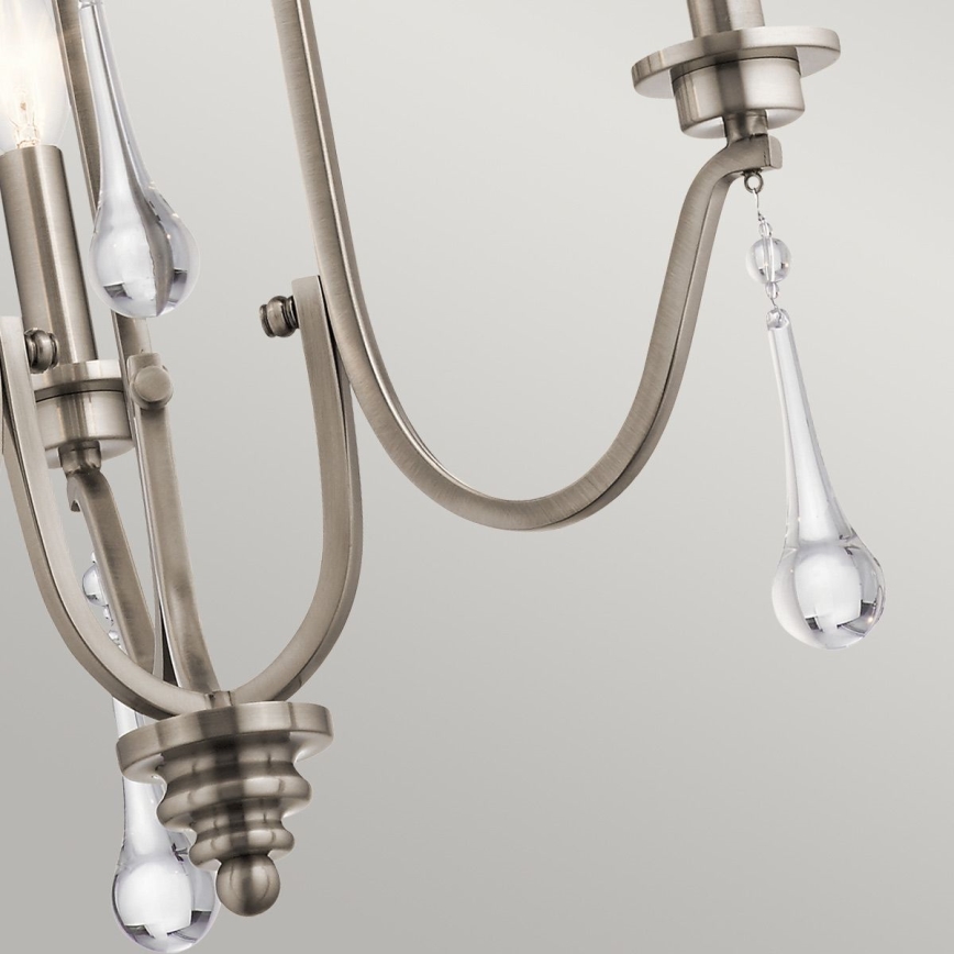 Quintiesse - Lustre em haste KARLEE 3xE14/60W/230V Ø 45,7 cm cromo fosco