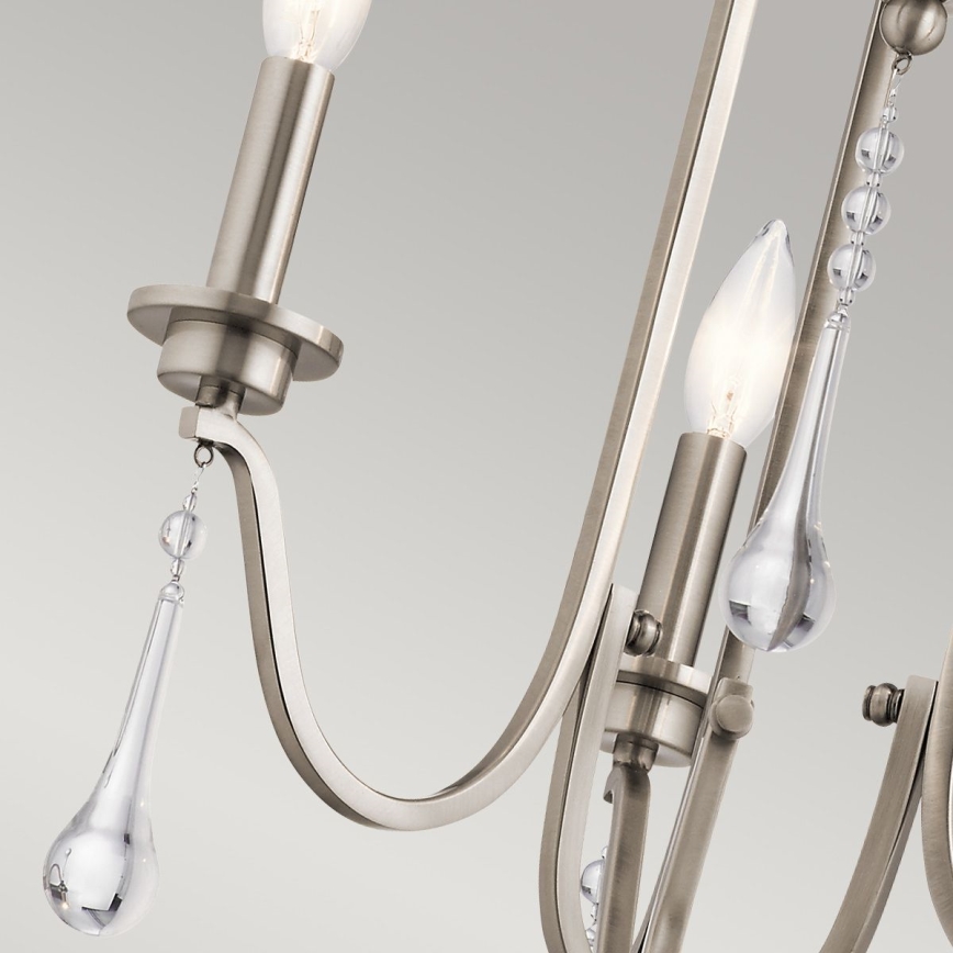 Quintiesse - Lustre em haste KARLEE 3xE14/60W/230V Ø 45,7 cm cromo fosco