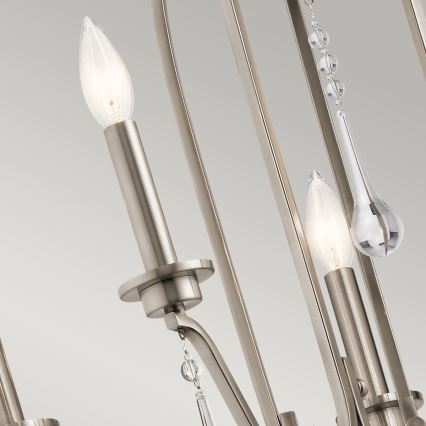 Quintiesse - Lustre de haste KARLEE 5xE14/60W/230V, Ø 61 cm, acabamento cromado fosco