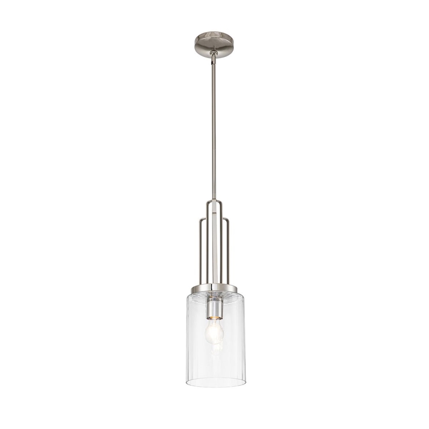 Quintiesse - Lustre com haste KIMROSE 1xE27/60W/230V diâmetro 17,8 cm cromado brilhante