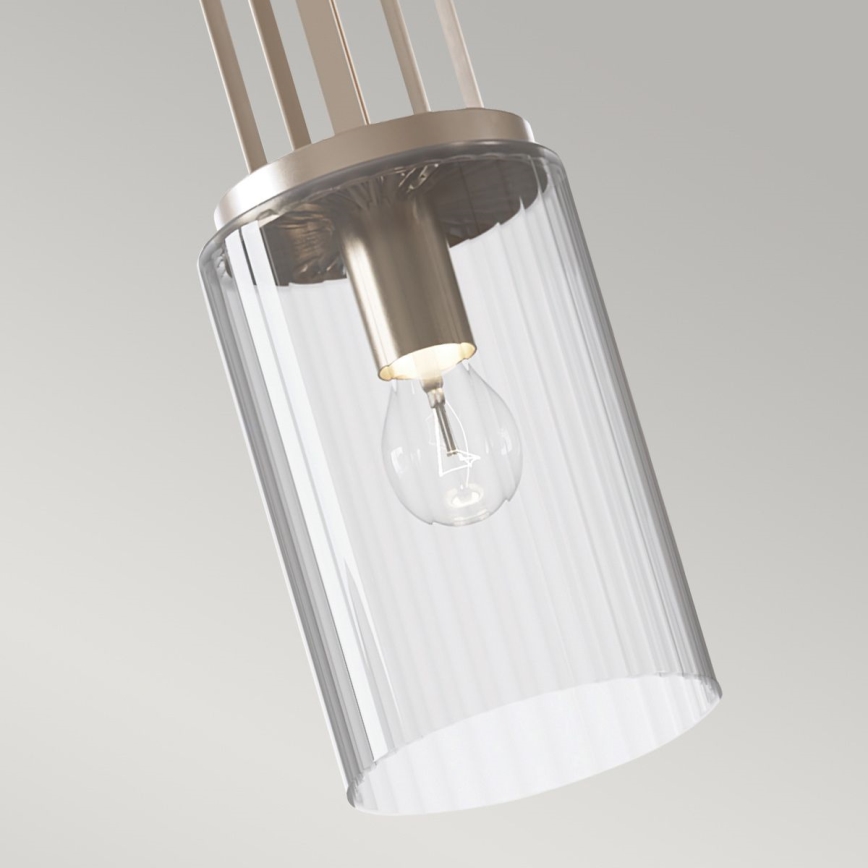 Quintiesse - Lustre com haste KIMROSE 1xE27/60W/230V diâmetro 17,8 cm cromado brilhante