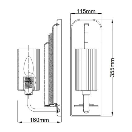 Quintiesse - Aplique de parede KIMROSE 1xE14/40W/230V dourado