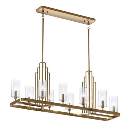Quintiesse - Lustre com haste KIMROSE 10xE14/40W/230V dourado