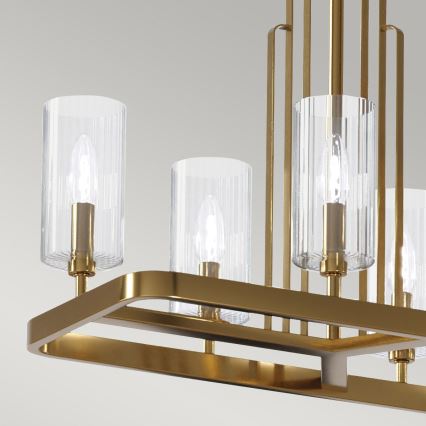 Quintiesse - Lustre com haste KIMROSE 10xE14/40W/230V dourado