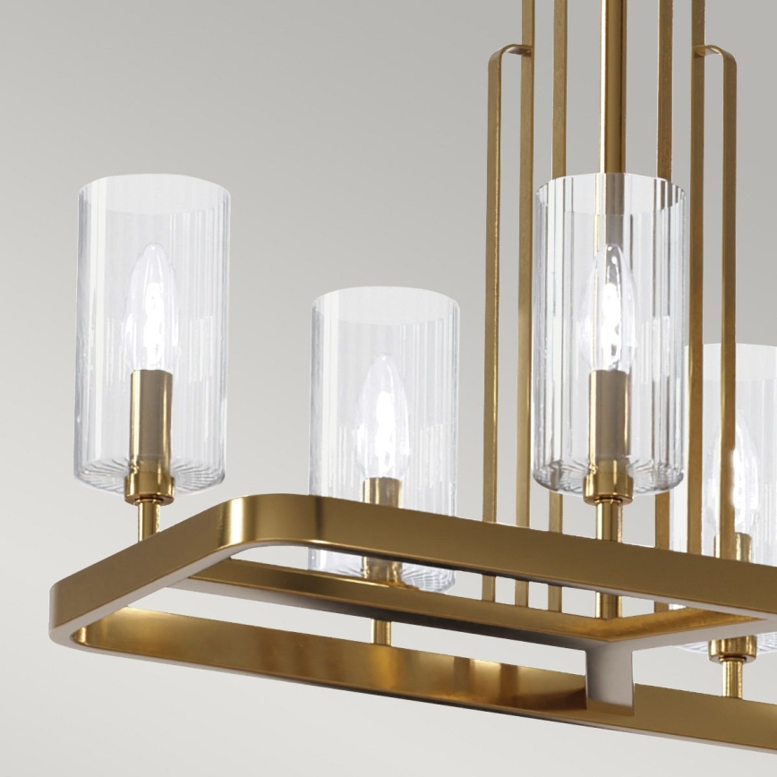 Quintiesse - Lustre com haste KIMROSE 10xE14/40W/230V dourado