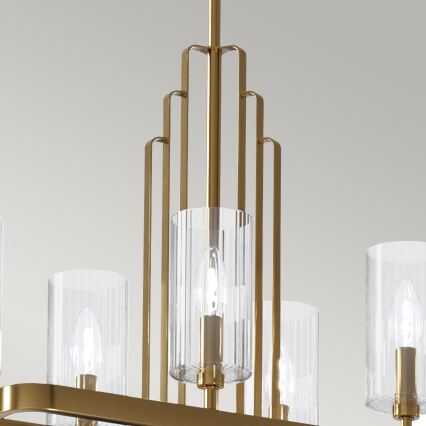 Quintiesse - Lustre com haste KIMROSE 10xE14/40W/230V dourado