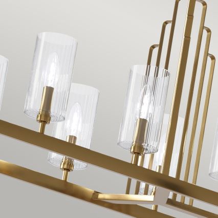 Quintiesse - Lustre com haste KIMROSE 10xE14/40W/230V dourado