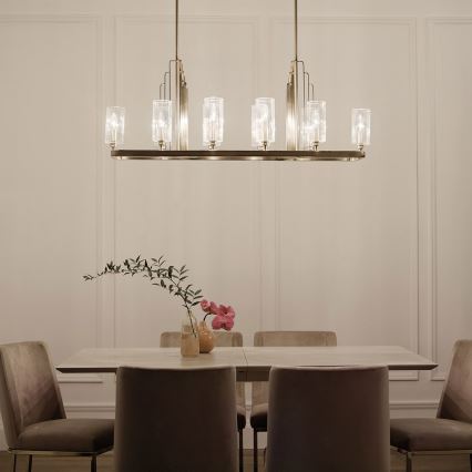 Quintiesse - Lustre com haste KIMROSE 10xE14/40W/230V dourado