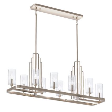 Quintiesse - Lustre de haste KIMROSE 10xE14/40W/230V cromo brilhante