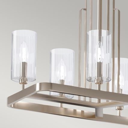 Quintiesse - Lustre de haste KIMROSE 10xE14/40W/230V cromo brilhante