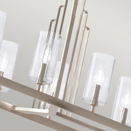 Quintiesse - Lustre de haste KIMROSE 10xE14/40W/230V cromo brilhante