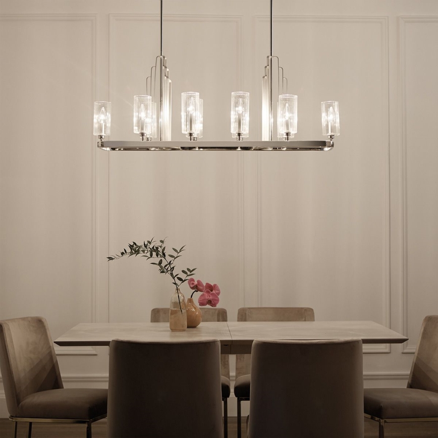 Quintiesse - Lustre de haste KIMROSE 10xE14/40W/230V cromo brilhante