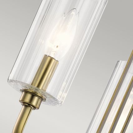Quintiesse - Lustre em haste KIMROSE 3xE14/40W/230V Ø 45,9 cm dourado