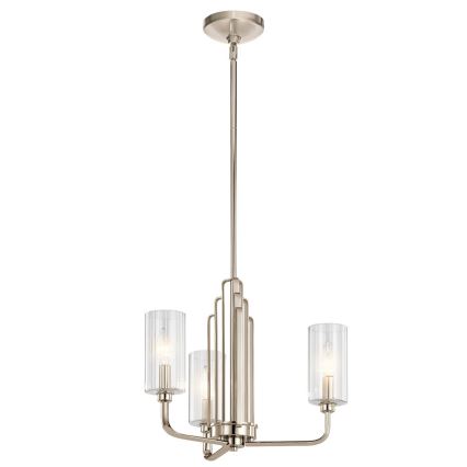 Quintiesse - Lustre em haste KIMROSE 3xE14/40W/230V Ø 45,9 cm cromado brilhante