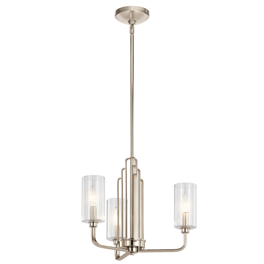 Quintiesse - Lustre em haste KIMROSE 3xE14/40W/230V Ø 45,9 cm cromado brilhante