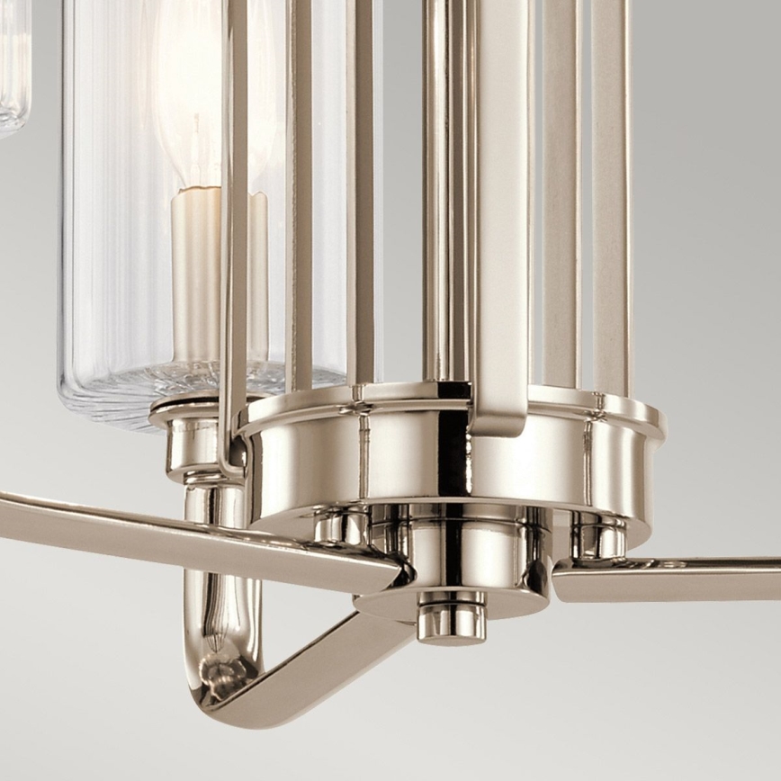 Quintiesse - Lustre em haste KIMROSE 3xE14/40W/230V Ø 45,9 cm cromado brilhante
