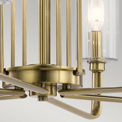 Quintiesse - Lustre de haste KIMROSE 6xE14/40W/230V Ø 68,6 cm dourado
