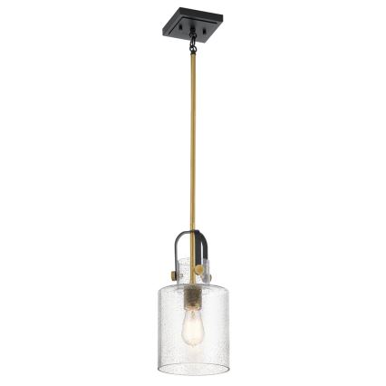 Quintiesse - Lustre com haste KITNER 1xE27/60W/230V Ø 18 cm dourado/preto