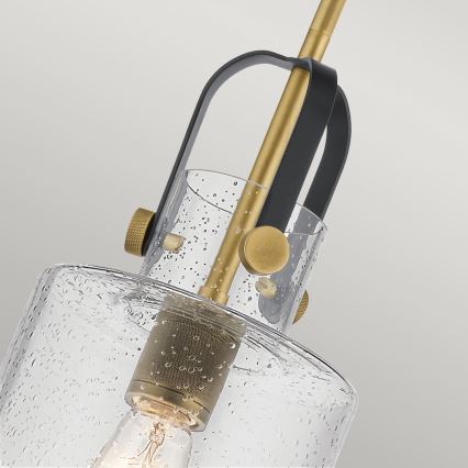Quintiesse - Lustre com haste KITNER 1xE27/60W/230V Ø 18 cm dourado/preto