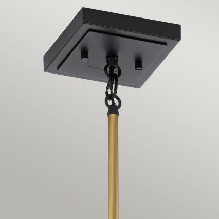 Quintiesse - Lustre com haste KITNER 1xE27/60W/230V Ø 18 cm dourado/preto
