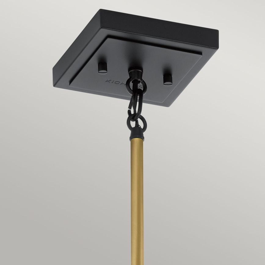 Quintiesse - Lustre com haste KITNER 1xE27/60W/230V Ø 18 cm dourado/preto
