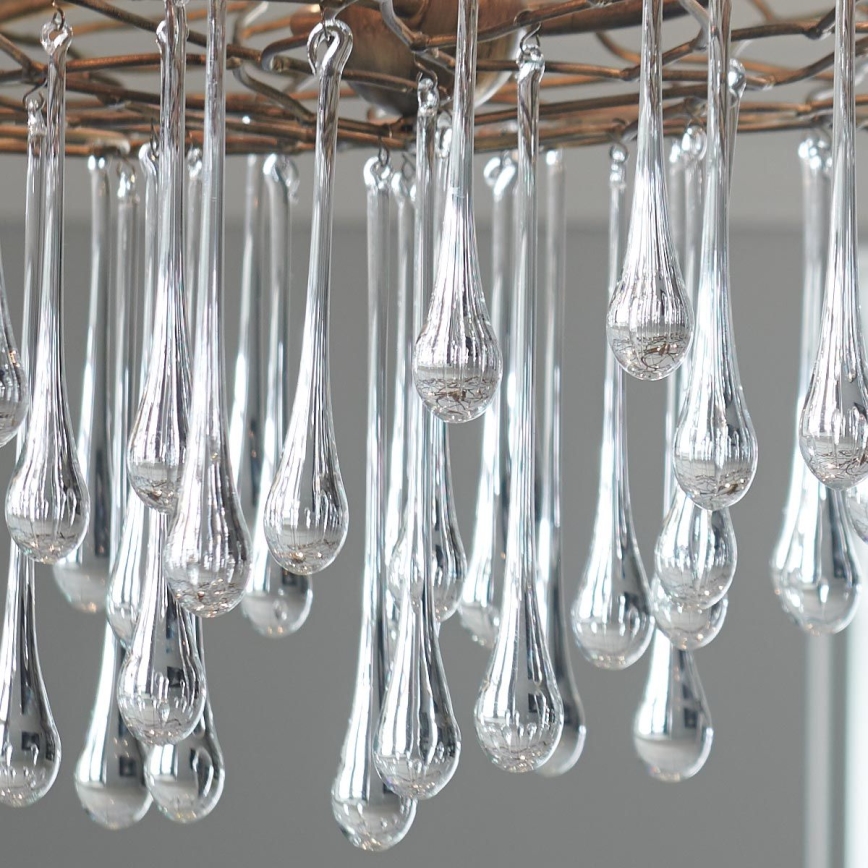Quintiesse - Lustre suspenso por cabo LAGUNA 6xE14/40W/230V Ø 91,4 cm dourado