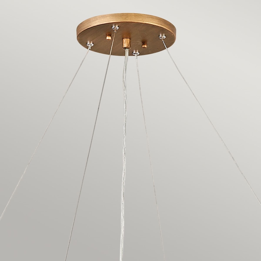 Quintiesse - Lustre suspenso por cabo LAGUNA 6xE14/40W/230V Ø 91,4 cm dourado