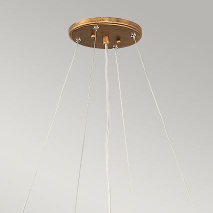 Quintiesse - Lustre pendente com cabo LAGUNA 8xE14/40W/230V Ø 106,7 cm dourado