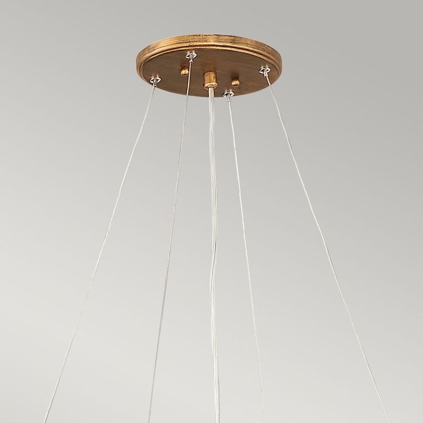 Quintiesse - Lustre pendente com cabo LAGUNA 8xE14/40W/230V Ø 106,7 cm dourado
