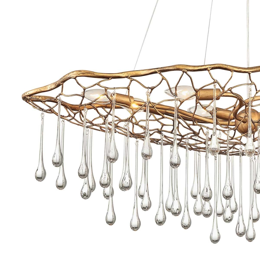 Quintiesse - Lustre pendente com cabo LAGUNA 8xE14/40W/230V Ø 106,7 cm dourado