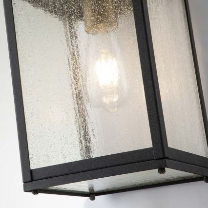 Quintiesse - Aplique de parede exterior LAHDEN M 1xE27/60W/230V IP44 preto/dourado