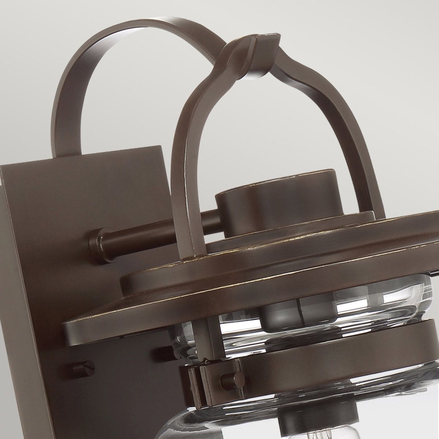 Quintiesse - Candeeiro de parede para exterior LASALLE M 1xE27/60W/230V IP44 bronze