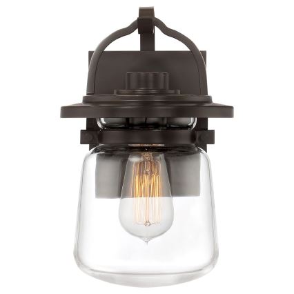 Quintiesse - Candeeiro de parede para exterior LASALLE S 1xE27/60W/230V IP44 bronze