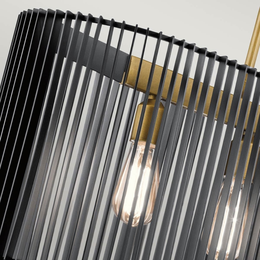 Quintiesse - Lustre de haste LINARA 5xE27/60W/230V preto/dourado