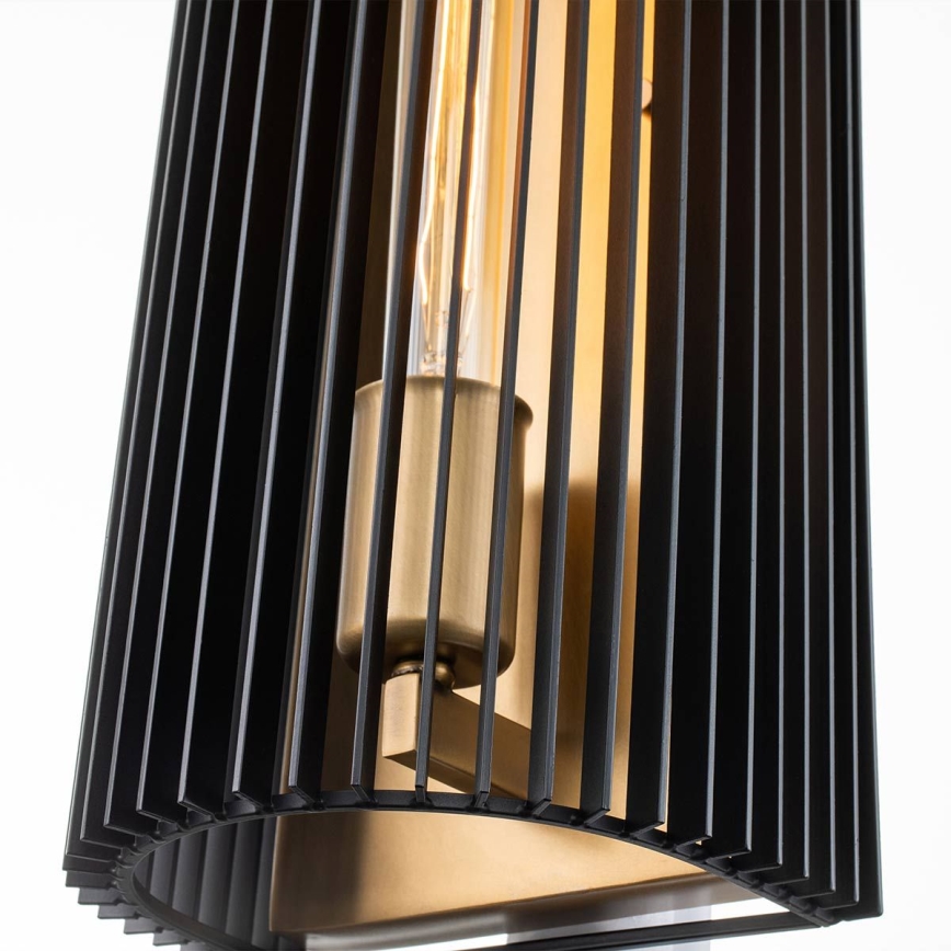 Quintiesse - Candeeiro de parede LINARA 1xE27/60W/230V preto/dourado