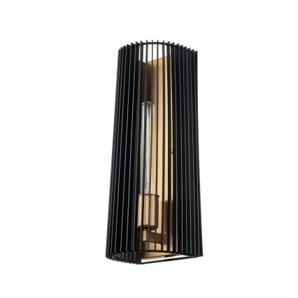 Quintiesse - Candeeiro de parede LINARA 1xE27/60W/230V preto/dourado