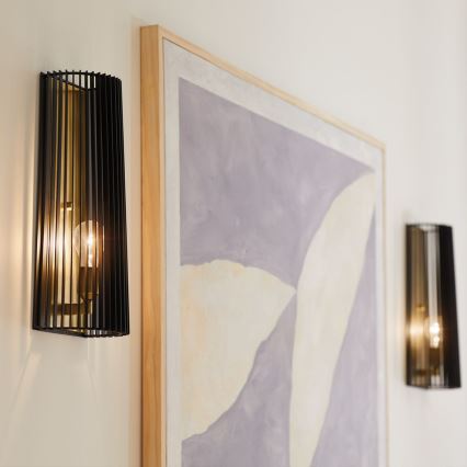 Quintiesse - Candeeiro de parede LINARA 1xE27/60W/230V preto/dourado
