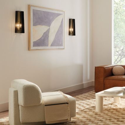 Quintiesse - Candeeiro de parede LINARA 1xE27/60W/230V preto/dourado
