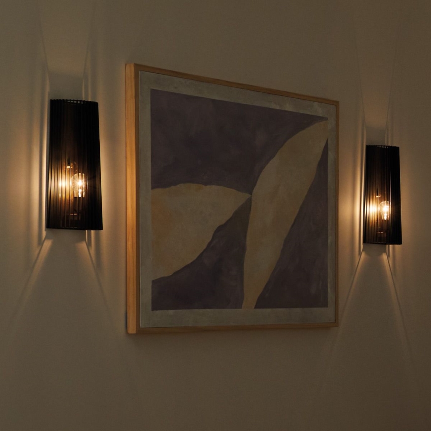Quintiesse - Candeeiro de parede LINARA 1xE27/60W/230V preto/dourado