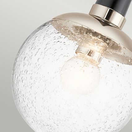 Quintiesse - Lustre em haste MARILYN 1xE27/60W/230V Ø 19,5 cm cromado brilhante/preto