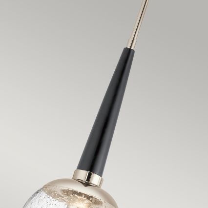 Quintiesse - Lustre em haste MARILYN 1xE27/60W/230V Ø 19,5 cm cromado brilhante/preto