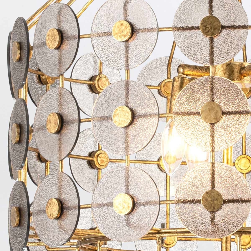 Quintiesse - Lustre com corrente MERIDIAN 9xE14/40W/230V Ø 57,2 cm dourado