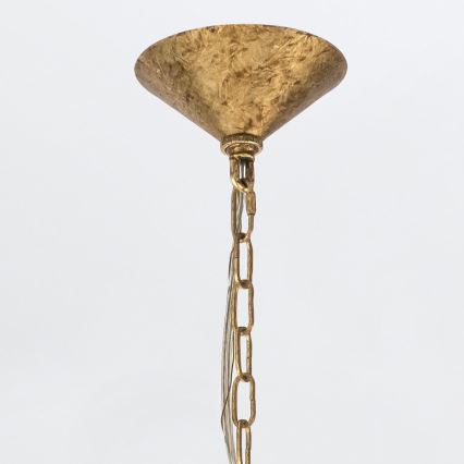 Quintiesse - Lustre com corrente MERIDIAN 9xE14/40W/230V Ø 57,2 cm dourado
