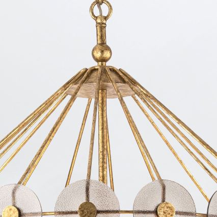 Quintiesse - Lustre com corrente MERIDIAN 9xE14/40W/230V Ø 57,2 cm dourado