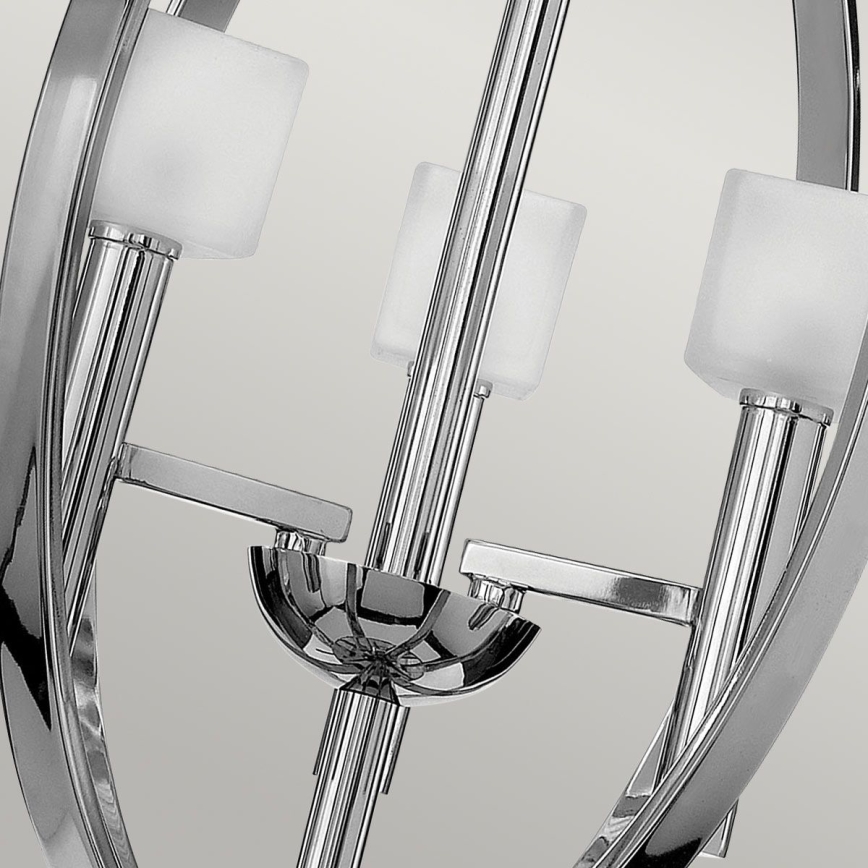 Quintiesse - Lustre LED suspenso por cabo MONDO 3xG9/3W/230V Ø 45,7 cm cromado brilhante
